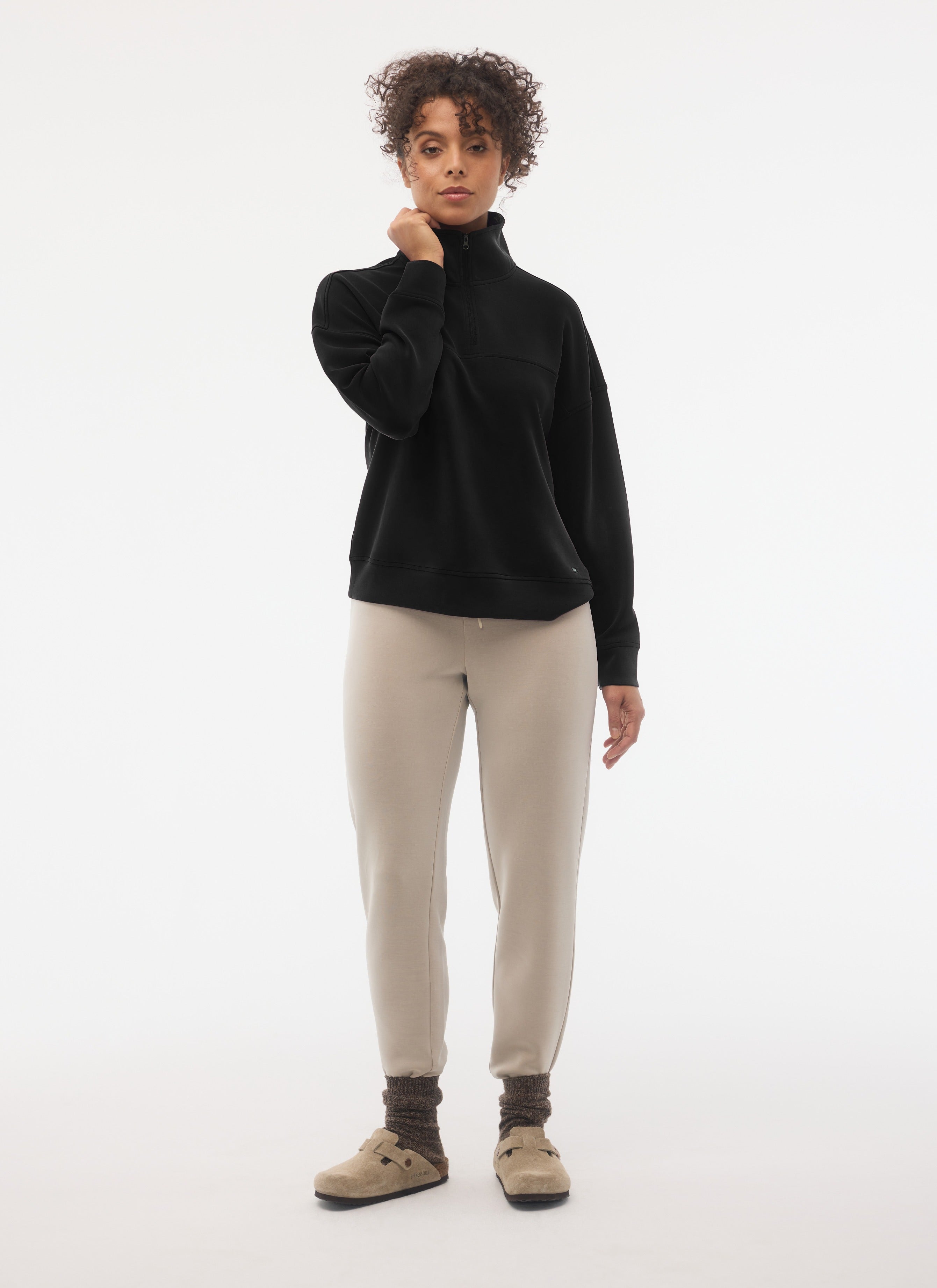 Haut Ivy en noir – vue face, FIG Clothing