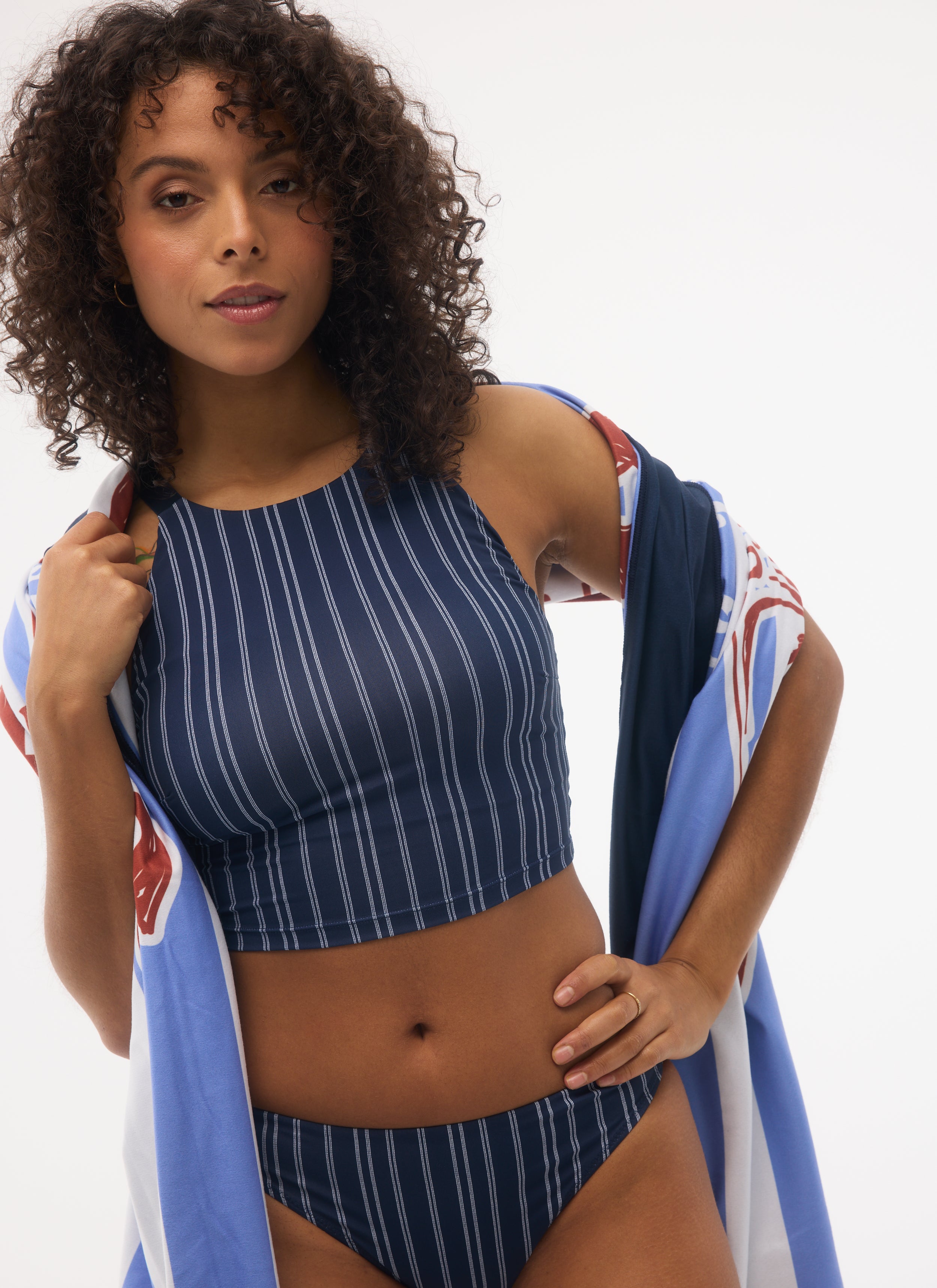 【新品未使用タグ付き】CLANE STRIPE SWIMWEAR LIANA Swim Top – FIG Clothing